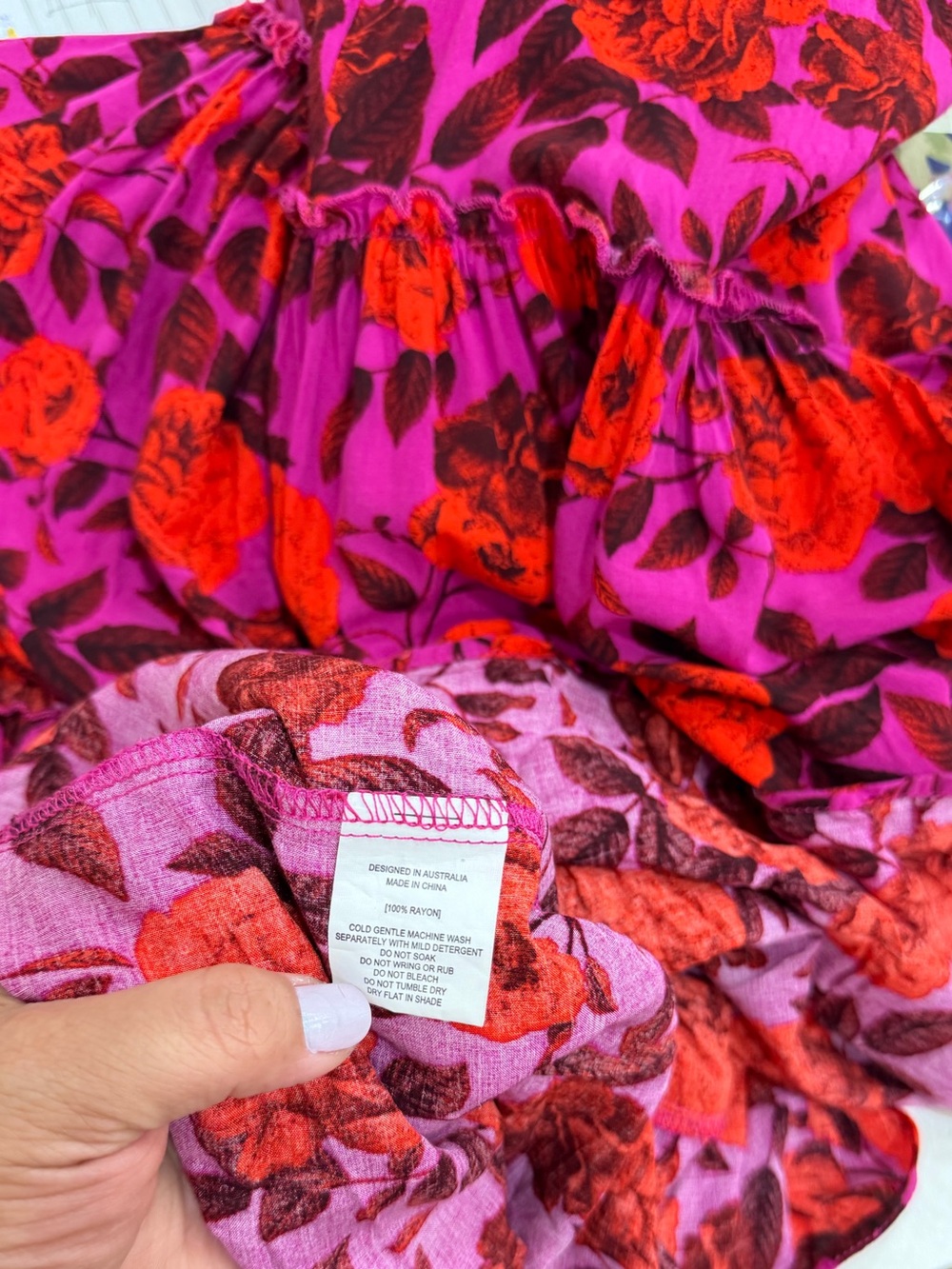 🦋Abel The Label Strapless Tiered Maxi Dress tropical Floral - Picture 5 of 7